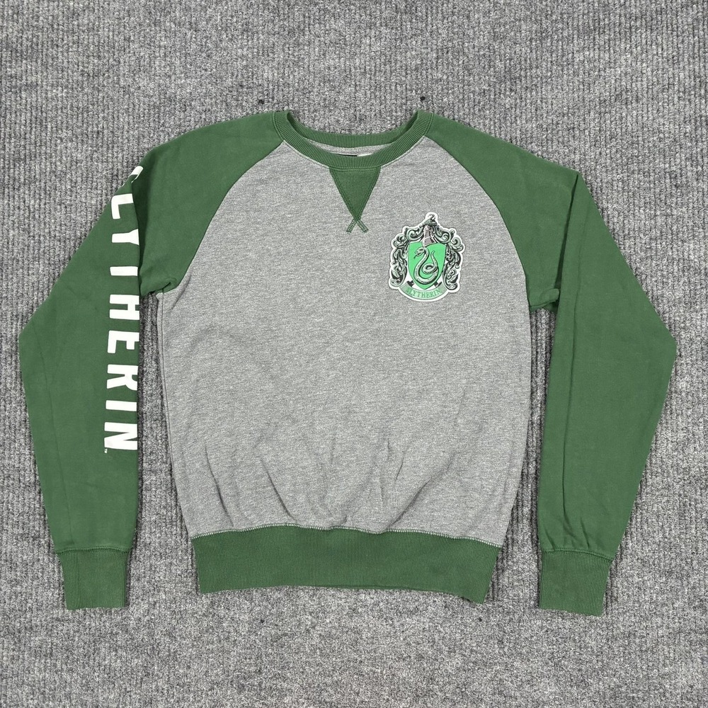The Wizarding World Of Harry Potter Sweatshirt Mens Small Green Gray Slytherin